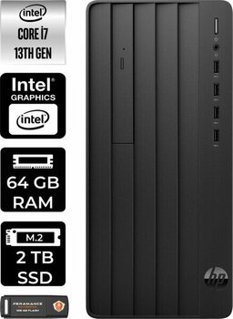 Hp Pro Tower 290 G9 Intel Core I7 13700 64GB 2tb SSD Fdos 8T2X2ES Masaüstü Bilgisayar & Per4 USB Bellek 8T2X2ESP349