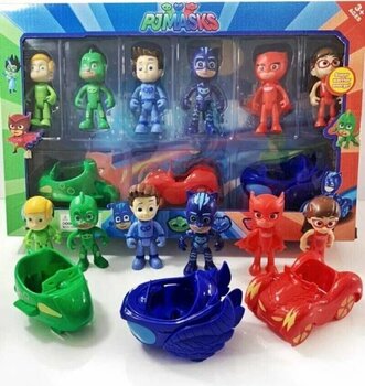 Pj Maskeliler Oyuncak Araba 9parça Set Çocuk Eğitici Oyuncaklar