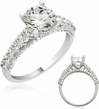 Gumush Gümüş Tek Taş Yüzük - 18