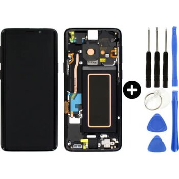 Samsung Galaxy S9 Sm-g960 Uyumlu Çıtalı Yan Sanayidir Lcd Ekran Dokunmatik Siyah + Tamir Seti Diğer