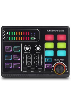 WOTOBE RGB Profesyonel Stüdyo Mikrofon Mikser