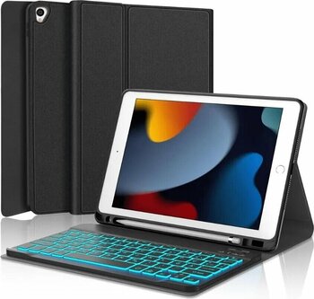 Qpen Ipad Pro 12.9 Inç (2021) Uyumlu İnter Ledli Klavyeli Tablet Kılıfı