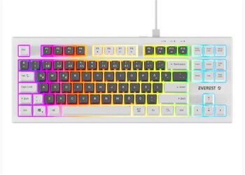 Everest Kb-98 Silent Tkl Gri Mavi-Beyaz Rainbow Q Membrane Klavye