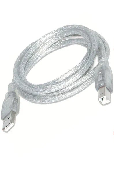 5 Metre Şeffaf USB A B Printer Yazıcı Ara Kablosu