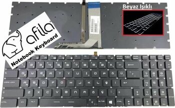 Msı Ms-1795 Ms-1799 Ms-179B Msi Uyumlu Notebook Klavye (Siyah Tr) V1 / Beyaz Işıklı