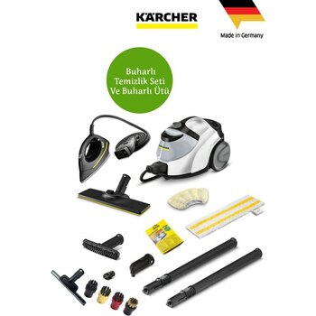 Karcher Buharlı Ütü ve Sc 5 Easyfix Iron Plug Buharlı Temizlik Makinesi+ Hav-Tiftik Makinesi
