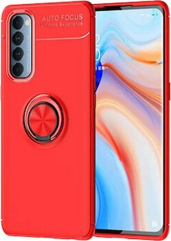 Oppo Reno 4 Pro 4g Ultra Koruma Sağlayan Stant Özellikli Yüzüklü Ravel Silikon Kılıf