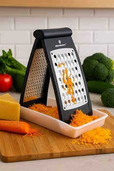 Saule Smart 2 Parça Rende Seti – Paslanmaz Çelik, Katlanabilir Tasarım, Kompakt ve Şık Mutfak Gereci