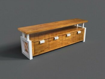 Ntconcept Arona Masif Ahşap Tv Stand - (Genişlik 120CM) - Ceviz