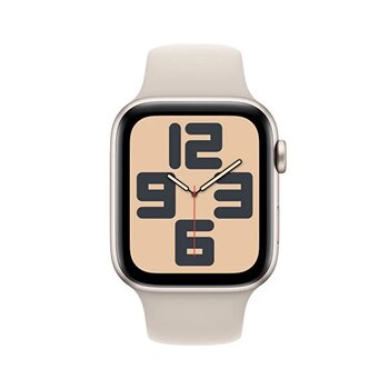Apple Watch SE GPS 44mm Starlight Aluminium Case with Starlight Sport Band - S/M