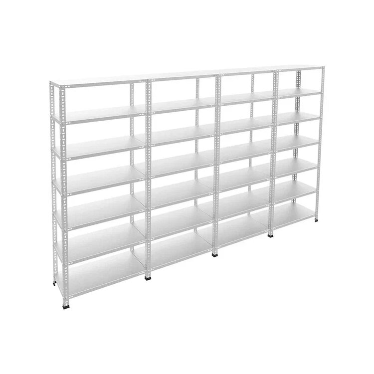 Rafburada 7 Katlı 4'lü Galvaniz Çelik Raf 59x75x200 cm