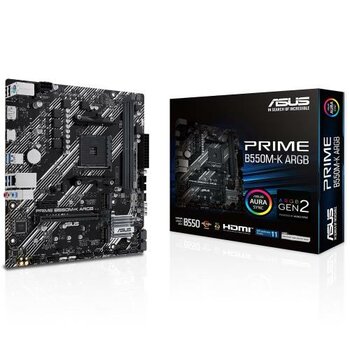 Asus Prime B550m-K Argb, 2xddr4, 2x M.2, Dp, Hdmi, Am4 Soket Anakart