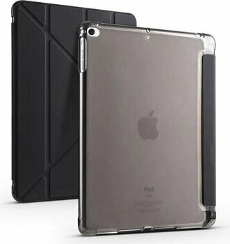 Canpay Apple Ipad 6.nesil 9.7 Uyumlu Arka ve Ön Kılıf Canpay-Pen Standlı ve Kalem Bölmeli Siyah Tablet Kılıfı