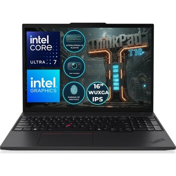 Lenovo Thinkpad T16 G4 Ultra 7 255U 32GB 512GB SSD 16" Wuxga Freedos Notebook 21QFS2BHTX 001 - 512 GB - 32 GB