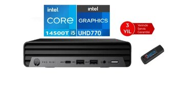 Hp Pro Mini 400 G9 Intel Core I5 14500T 8Gb Ddr5 2Tb Ssd Wındows11home Mini Masaüstü Bilgisayar 9937R4ea34+Zettausbbellek