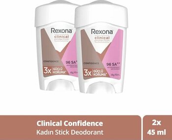 Rexona Clinical Protection Kadın Stick Deodorant Confidence 45 Ml X2
