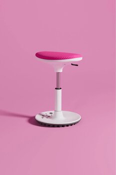 Creo Mobili Renkli Çocuk Taburesi, Döner Mekanizmalı, 39–55 cm Yükseklik Ayarlı Creo Puf, Fuşya