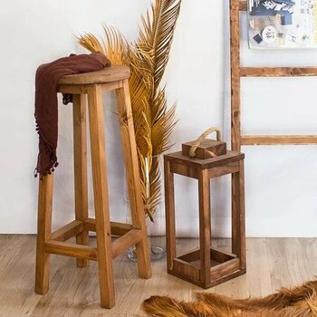 Vogel Home Design Bar Taburesi Ahşap Tabure