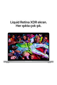 Apple 14\" MacBook Pro: Apple M5 chip 10‑core CPU 10‑core GPU, 16GB, 512GB SSD - Gümüş