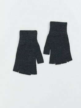 Basic Erkek Parmaksız  Eldiven  (W5) - Antrasit - Dropsuz - Standart