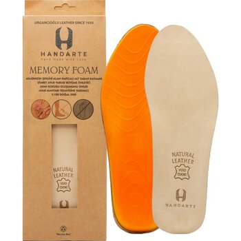 Hafızalı Deri Tabanlık Memory Foam - Ter Emici, Koku Önleyici, Rahat ve Konforlu Ayakkabı Tabanlığı - 35