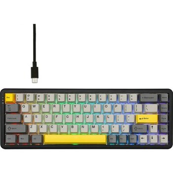 CoverZone Ajazz AK680 Max He Kablolu Manyetik Switch Klavye-8000Hz-0.125Ms - Sarı Siyah