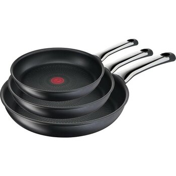 Tefal 6x Excellence Titanium 28 Cm+24 Cm+20 cm Tava Seti - 3' lü - Siyah