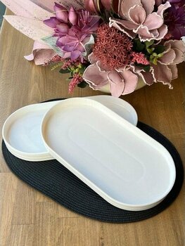 Rossev Porselen Oval Sunum Tabak 2'li