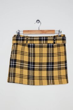 MANGO Woman Kadın Sarı Etek XS Beden