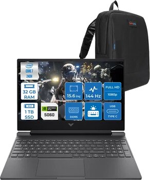 Hp Victus Intel Core I7 240H 32Gb Ddr5 1Tb Ssd 8Gb/Rtx5060 15.6" Fhd 144Hz Ips 62.5% Srgb Windows 11 Home Taşınabilir Bilgisayar Bv7w9eah10 + Zetta�