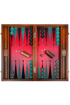 SARAY TAVLA Premium Tavla Seti Red-green