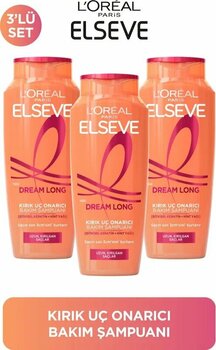 Elseve 3'lü L'oreal Paris Elseve Dream Long Kırık Uç Onarıcı Bakım Şampuanı 400 Ml