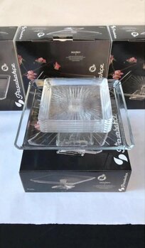 Paşabahçe Madlen Kare Ayaklı Servis Tabağı Ve 6 Adet Kare Tatlı Tabağı 950007-68307