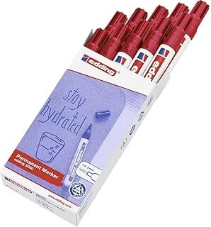 Edding 3000 Permanent Markör Kırmızı - 10 Kalem - 1,5-3 Mm Yuvarlak Uç