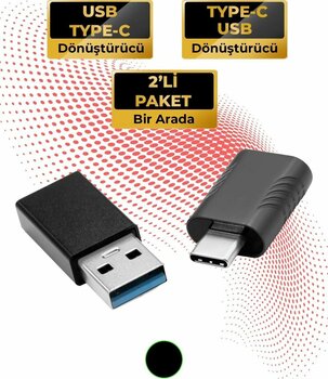 TTAF Type-c to Usb-A 3.0 Ve Usb 3.2 To Type-c Dönüştürücü 2'si 1 Arada