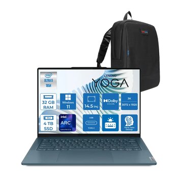 Lenovo Yoga Pro 7 14IMH9 Intel Ultra 9 185H Aı 32GB Ddr5 4tb SSD Intel® Arc™ GRAPHICS14.5" 3k (3072X1920) IPS 400NITS 120Hz Dokunmatik Windows 11 Home Taşınabilir Bilgisayar 883E2002QTRH05+ZETTAÇANTA