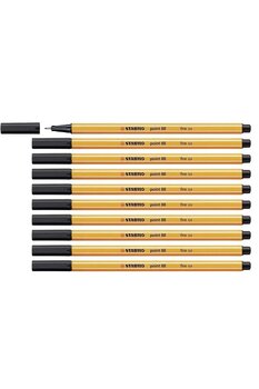 Stabilo Point 88 Siyah 0,4 mm 10'lu Keçeli Kalem