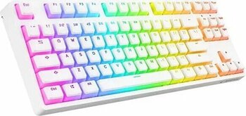 Rampage Kb-r136 Ghost Beyaz Type-C Kablolu RGB Red Switch Mekanik Oyuncu Klavye