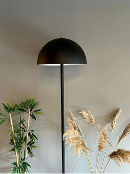 Bamyum Siyah Lambader Modern Dekoratif Metal Oturma Odası Çalışma Odası Zemin Lambası 170 Cm Kablo