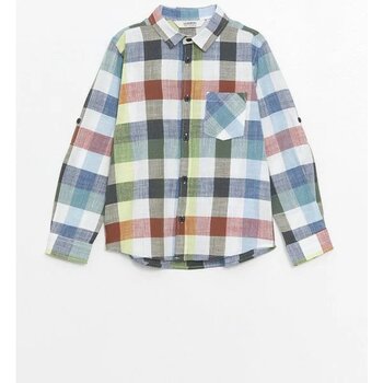 LC Waikiki Lcw Kids Ekose Uzun Kollu Erkek Çocuk Yeşil 6–7 Yaş Gömlek
