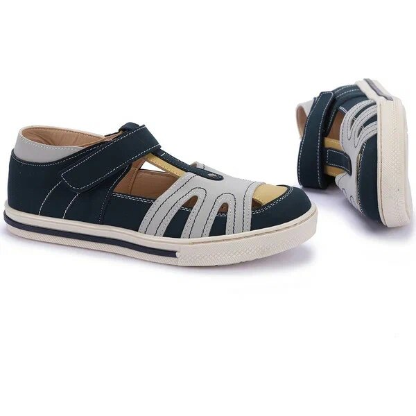 Kiko Kids Lacivert Sarı Erkek Çocuk 23 Sandalet