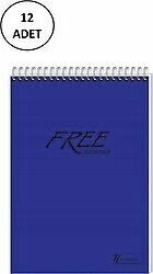 Keskin Bloknot Free A4 Pp Kapak Spiralli 100 Yp.çizgili 12 Adet