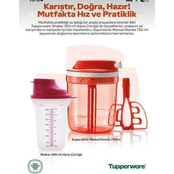 Tupperware Süpersonic Manuel Rondo&shaker 350ML ile Birlikte