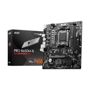 MSI Pro B650M-B DDR5 Anakart 6800+(OC) MHz AMD B650 AM5 Soket Geniş Bağlantı Seçenekleri ile PCI Express Hızı