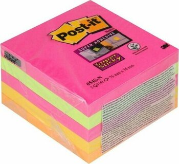 Post-İt Yapışkanlı Not Kağıdı 654S-N Super Sticky 5 Neon Renk
