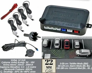 Carub Park Sensörü Gri