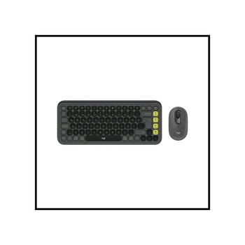 Teknoteg - Rsr - Logıtech Pop Icon Combo, Siyah-yeşil, 920-013075, Kablosuz, Türkçe Q, Klavye Mouse Diğer Çok Renkli