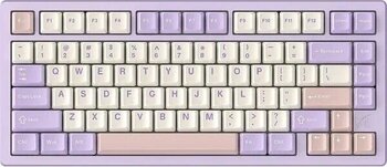 Attack Shark X75 Açık Mor — Beyaz Kablosuz Bluetooth Mekanik RGB Klavye