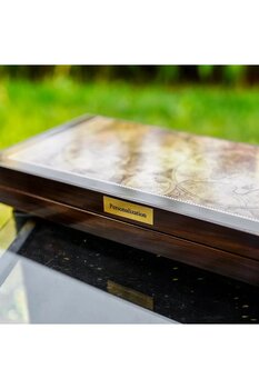 banabirhediye Lüks Büyük Boy Klasik Tavla Seti, Tavla Seti Antik Dünya Haritalı, Hediyelik Tavla Ölçü: 49x24x6 cm