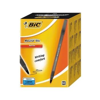 Bic Round Stick 60'lı Siyah Tükenmez Kalem